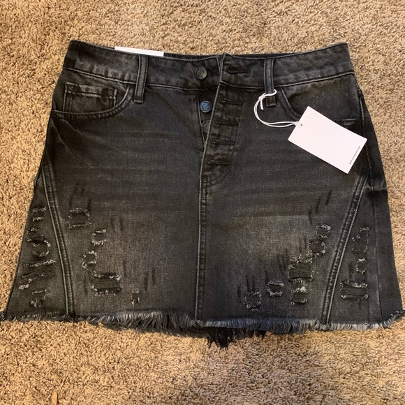VICI Dolls black distressed skirt - Vervet Brand - Picture 1 of 5